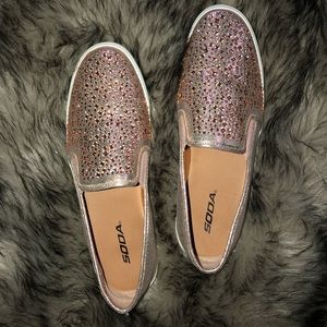 Pink Bedazzled Sneakers